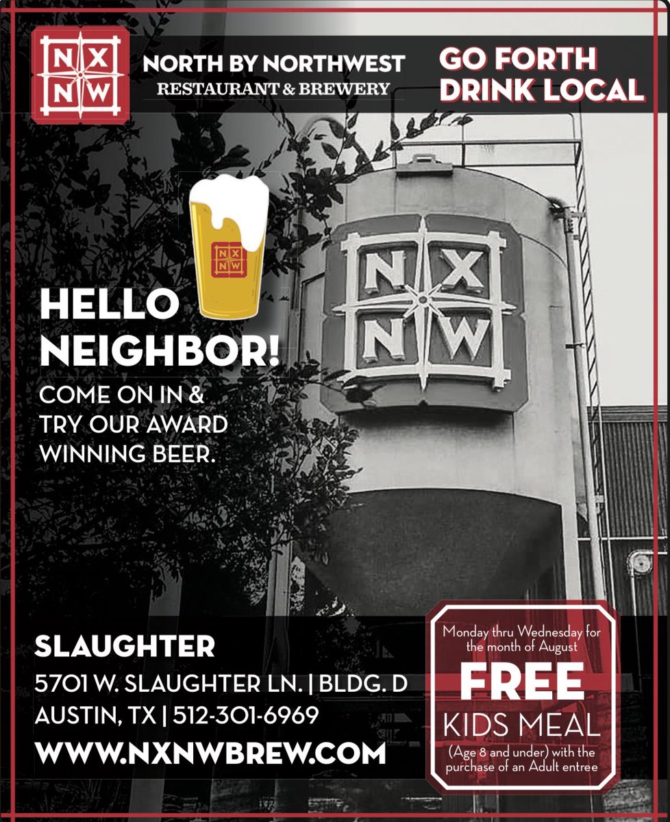 It’s time for us to meet our #neighbors! Kids eat #FREE Mon-Wed during the month of August.
.
.
#Austin #EatLocal