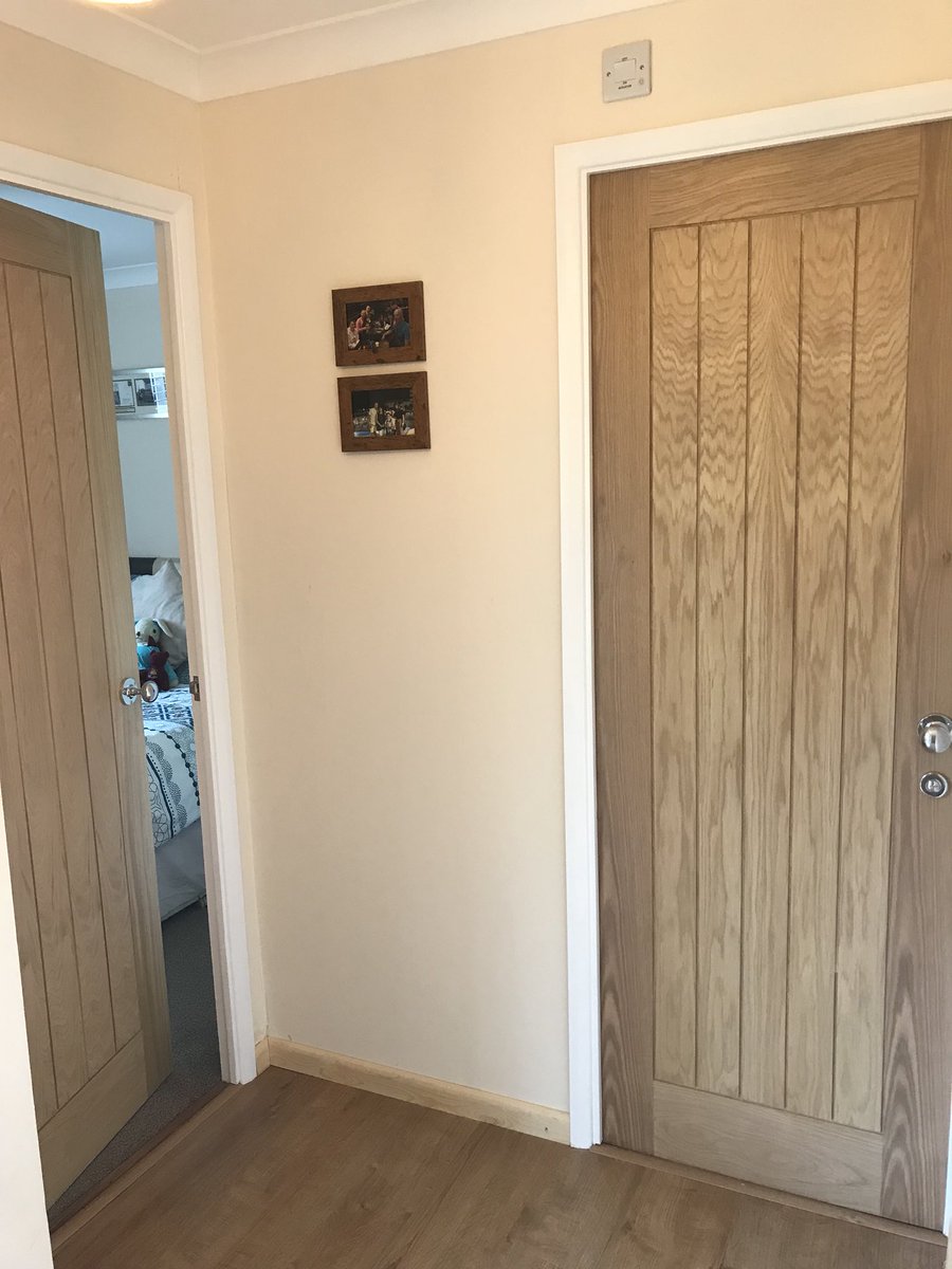 Oak doors fitted and varnished. #IoW #carpentry #doors