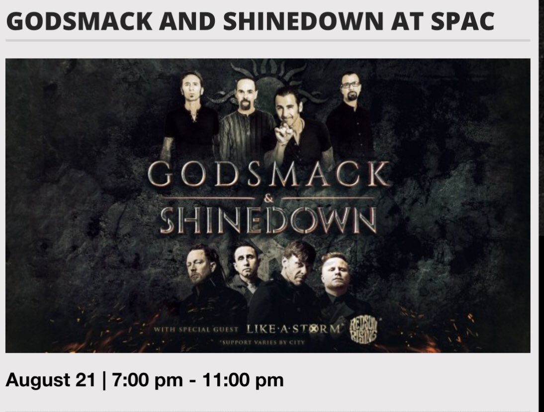 DashingDiamond's tweet image. Tonight @redsunrising hits up #Saratoga for another 🔥Show with @godsmack and @Shinedown #thread #wearethread