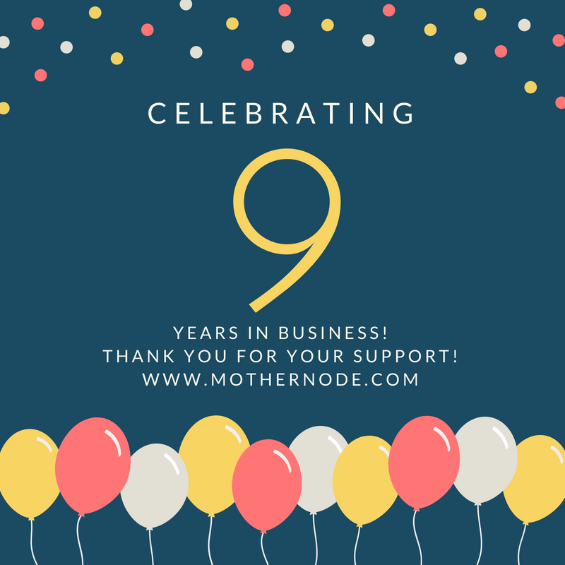 Mothernode's tweet photo. As we embark on our 10th year in business we wanted to take a moment to thank you for your support these past 9 years! We look forward to many more years to come of helping you manage and grow your businesses! #crmsoftware #businessowner #celebrating https://t.co/9vymyEXdla