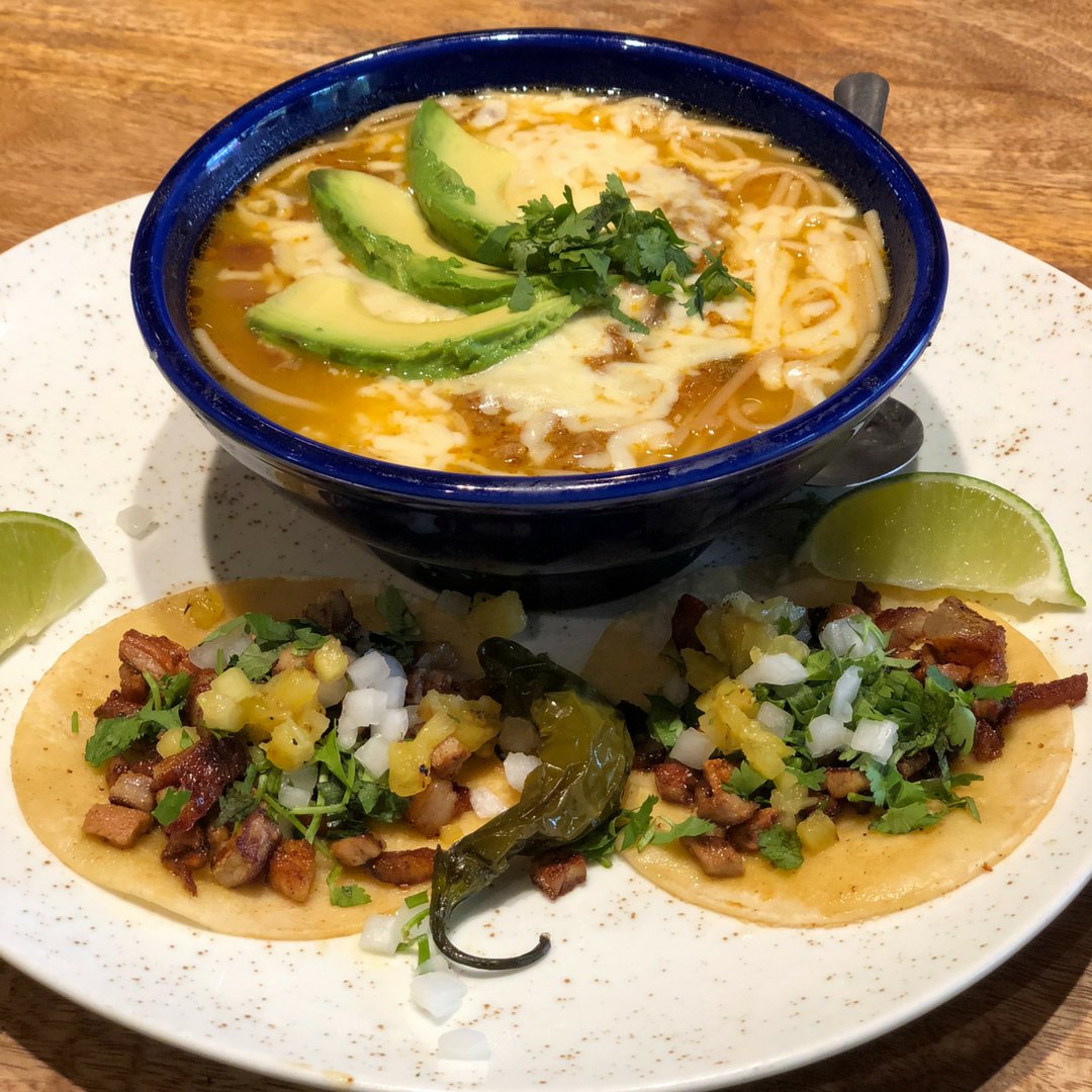 VivaVillaSA's tweet photo. Donโt tell the other days of the weekโฆ but our favorite is Tuesday, because we have another reason to eat TACOS with today's lunch special!
#TacoTuesday #tacos #puercoalpastor #fideo #fideoloco https://t.co/ueJIxFKjY7