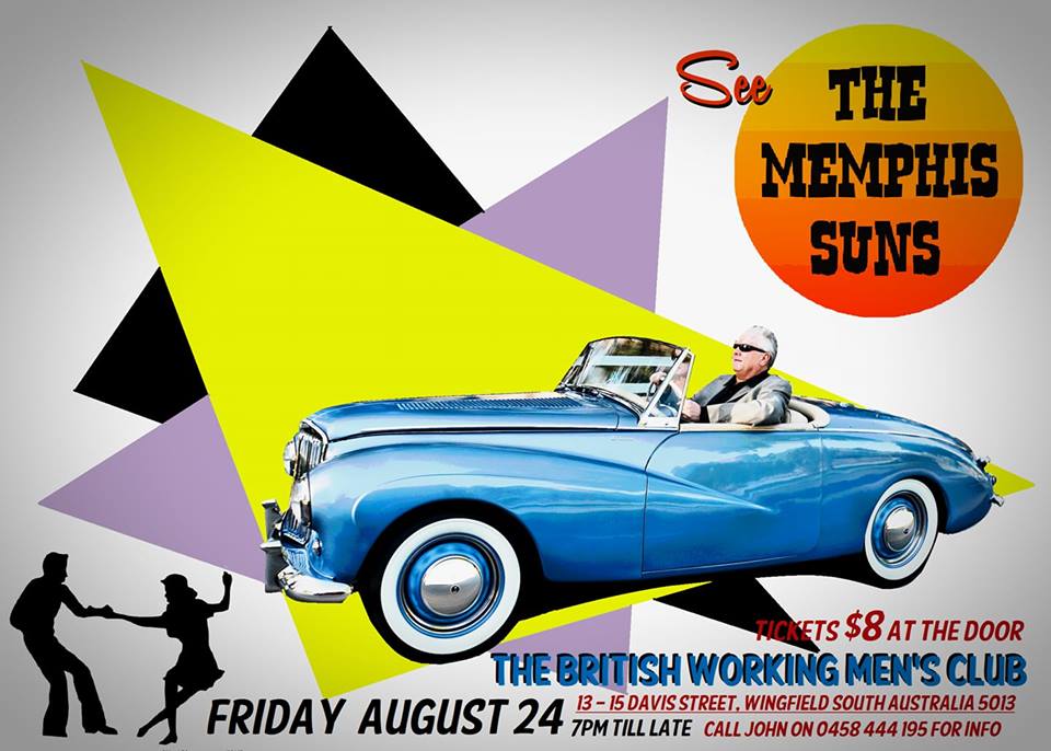 Filling in on bass for this cool band Friday night at The British Workingman's Club! Come along and hear some great originals, rockabilly classics and rockin' tunes from The Memphis Suns! From 8:30pm and $8 entry #adelaide #rockabilly #MemphisSuns #slapbass #kustomkulture