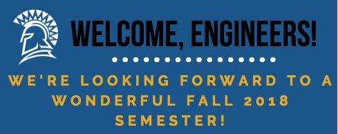 SJSUEngineering's tweet image. Happy First Day of Instruction, it&apos;s going to be a great semester! #SJSUEngineering