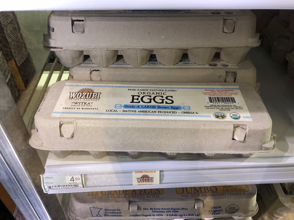 jayme_lubansky's tweet photo. Farm fresh eggs from Wozupi tribal gardens at Mazopiya #mfanbustrip https://t.co/72St3K5MDM