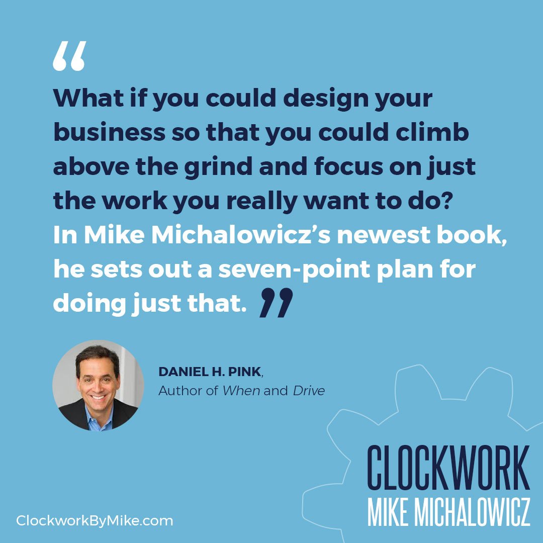 Clockwork launches today. Seriously the best book on business - you won't find these concepts elsewhere. clockworkbymikemichalowicz.com/multi/