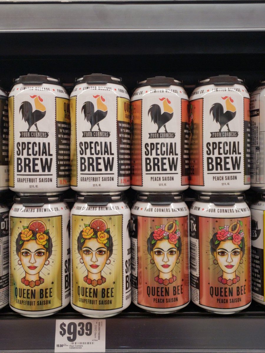fcbrewingATX's tweet photo. Más Grapefruit and más Peach! @HEB Soco on Oltorf has got you covered with the #Queenbee. Swing by and grab a cuatro pack. #keepyourbuzzlocal #LocalBuzz #ElChingón #SolYLuna #HeartOTexas #ElSuperBee #texascraft #craftcans #360top https://t.co/OVzbHSYKBa