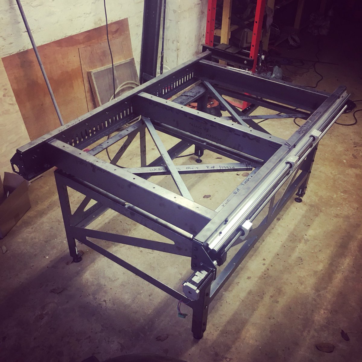 contourworks's tweet photo. The chassis stands #cncmachine #contourworks https://t.co/EuyY73z47w
