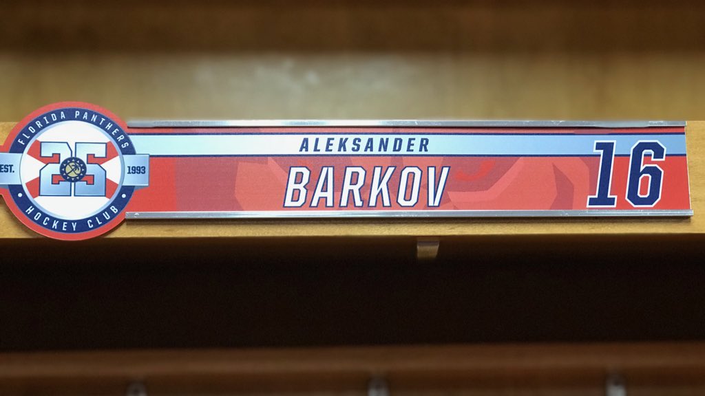 FlaPanthers's tweet photo. New season, new name plates. We’re one day closer to October. 😻 https://t.co/pOsXrLbX82