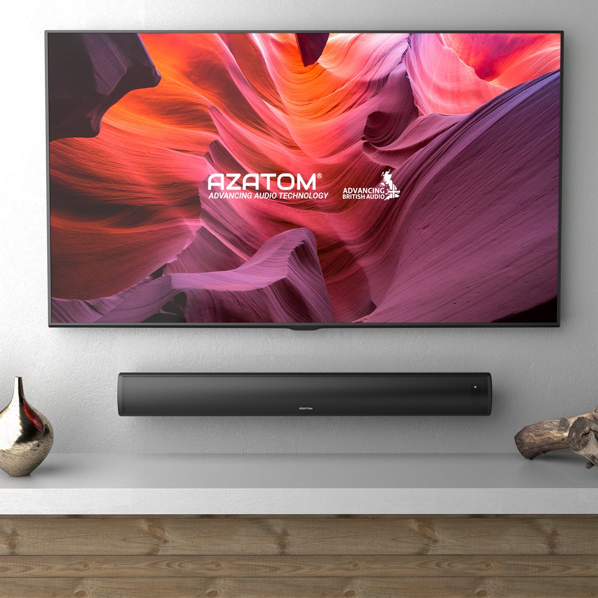 Azatom's tweet photo. The AZATOM Studio UHD2 Soundbar has 180W of power with our incredible high density drivers and custom DSP processing technology that all combine to deliver stunning, room filling sound.

https://t.co/NYQyXFLQi3

#Azatom #AdvancingAudioTechnology #AdvancingBritishAudio https://t.co/Nq5kA8HftI
