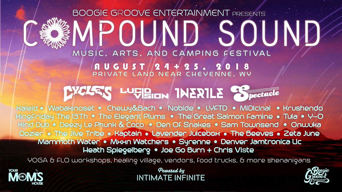 WCOParties's tweet photo. COLORADO &amp; WYOMING! Don’t miss the most epic music arts and camping fest this weekend with Compound Sound🔈 Use code “WESTCO” for 20% off tix price🎉
https://t.co/1fceLgziID https://t.co/npLuMgHOXS