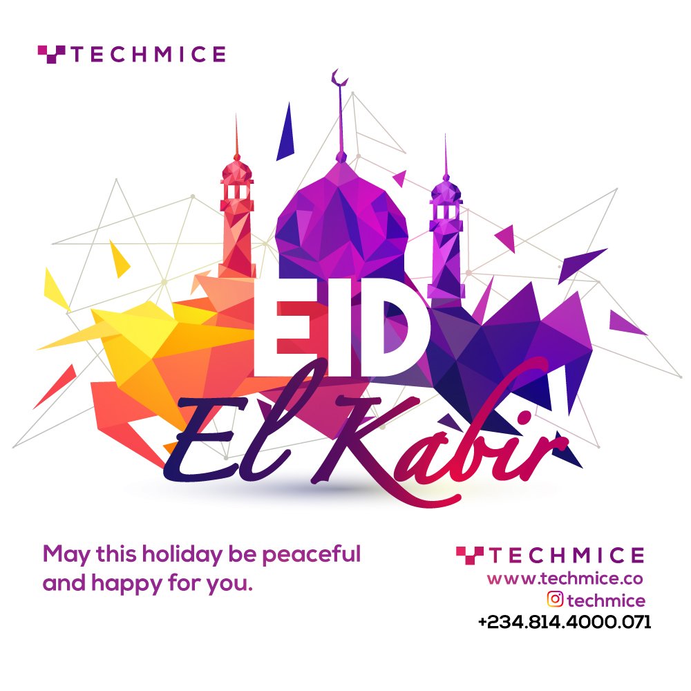 techmicee's tweet photo. To all our Muslim brothers and sisters out there, may this holiday bring you so much joy and happiness!
~~~~~~~~
#eid #eidmubarak #muslim #tech #techmice #abuja #nigeria #web #webdevelopment #data #datascience #react #holidays #kaduna #madeinnigeria #madeforafrica https://t.co/P7ooiLbSy8