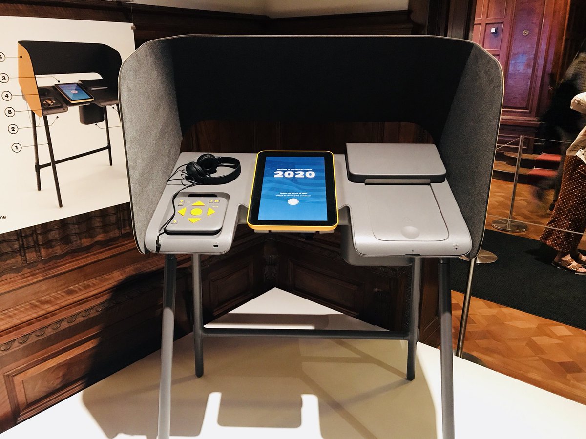 TheOneClub's tweet photo. The @MicrosoftDesign #CreativeBootCamp participants toured @cooperhewitt’s “Access + Ability” exhibit showcasing inclusive design such as the @AccessIconPro and @CountyofLA’s voting machine prototype. #DesignAccess https://t.co/clNVyEhqO9