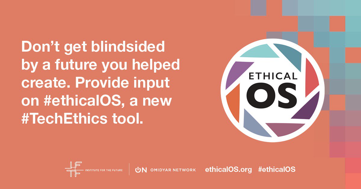 iftf's tweet image. Digital Journal talks about our Ethical OS, recently released by the @iftf  and @OmidyarNetwork. Read here: bit.ly/2PqzeQl 

Jane McGonigal (@avantgame ) says “The future is like a game. We have to play it to see how it turns out.&quot;

#EthicalOS @digitaljournal