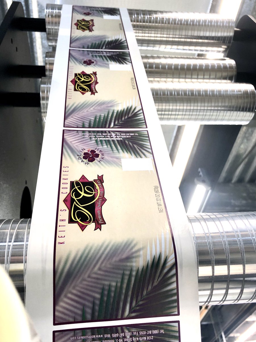 DanaLabels's tweet image. Beautiful new label design for Keith’s Cookies!
#danalabelsanddesign #keithscookies #onpress #printing #printshop #behindthescenes #labels #cookies #madeinhawaii #supportlocalhawaii