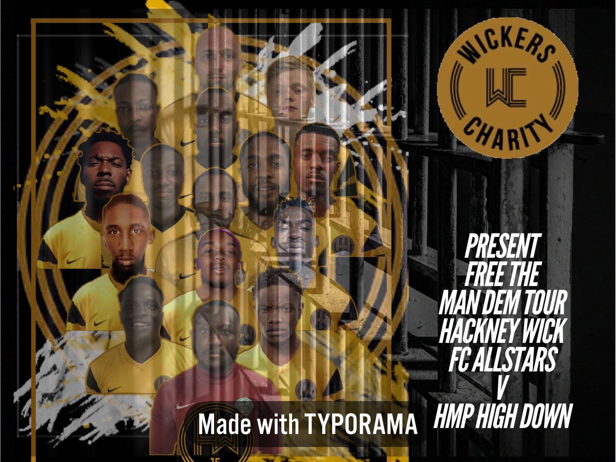 HackneyWickFC's tweet image. FREE DA MAN DEM TOUR RETURNS THIS SUNDAY @CallstarsHwf V HMP HIGH DOWN #MANDEMSTEAM @hackneywickfc @WickersThe #SAVETHEYOUTH #THINKOUTSIDETHEBLOCKS featuring our Physio @TonyIncenzo