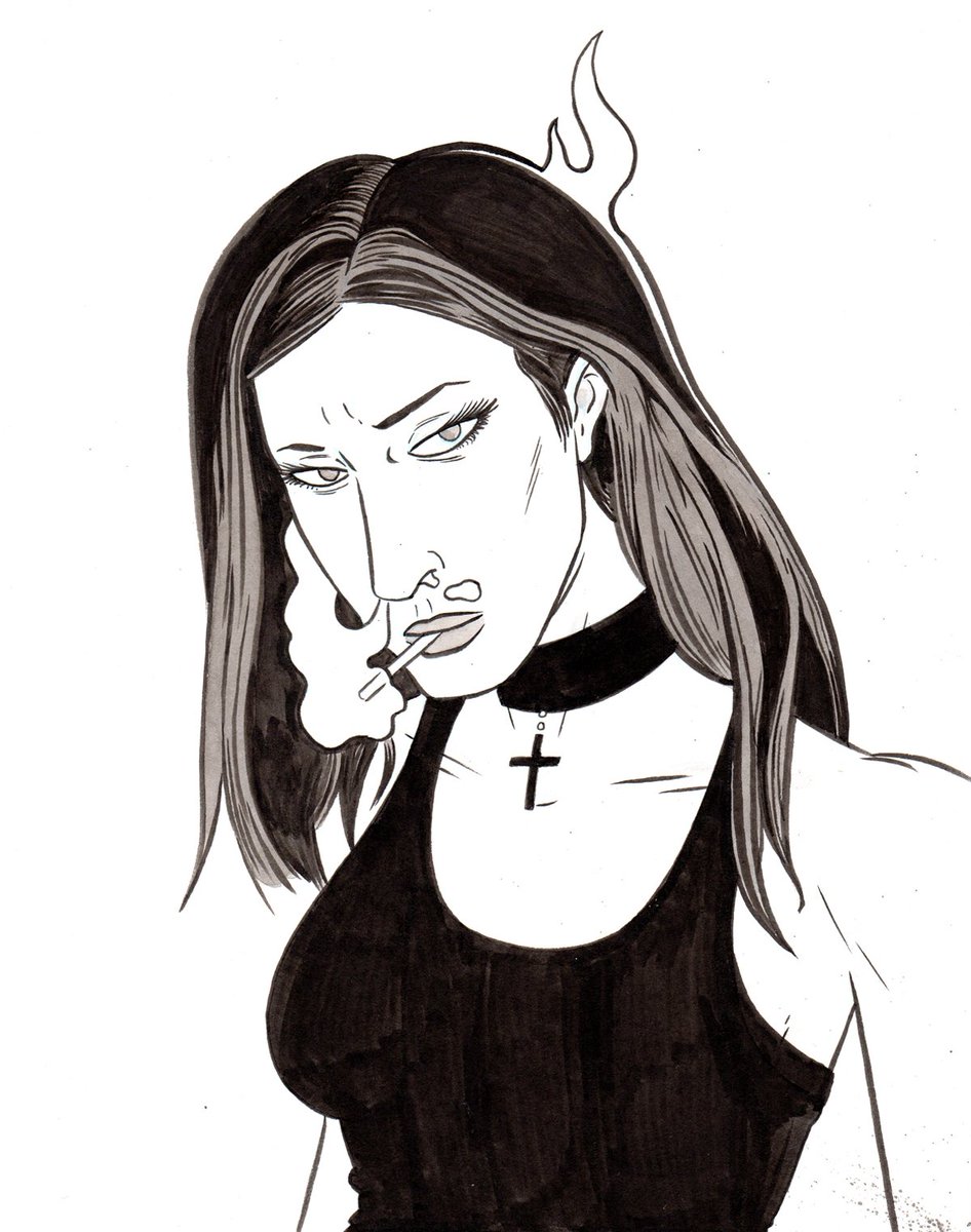 slurmo's tweet photo. #NotDailies Monthly Theme: Mike Mignola's Hellboy 

Liz Sherman 

#Hellboy #BPRD #DarkHorseComics  #artforsale
#art #comicbooks #comics #illustration #comix #slurmo #bobgar #ornelas #ink #artist #artista #dibujo #comicartist #drawing #artistsoninstagram 
#artistsontwitter https://t.co/cCt36xRe8S