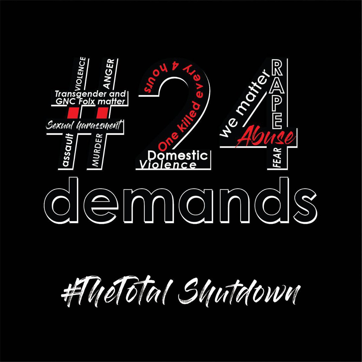 Lolo_L's tweet image. Black and Red Wednesdays continue. Black for mourning and red for bloodshed.
#24Demands 
#TheTotalShutdown 
#GBVSummit2018