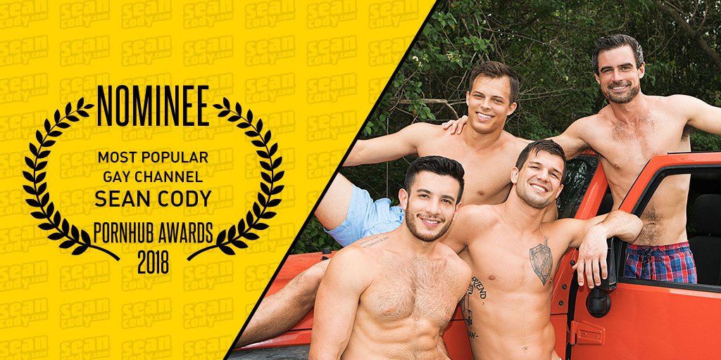 #SeanCody is nominated for "Most Popular Gay Channel" at this year's Pornhub Awards! Thank you, @Pornhub