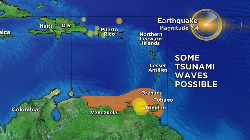 Tsunami warning grenada today