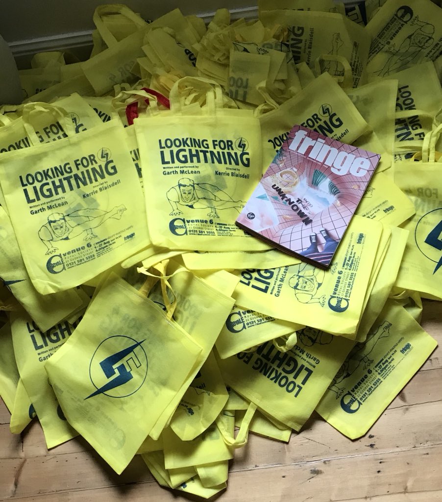 Look4Lightning's tweet photo. Wondering what to do w that super cool @Look4Lightning carry bag u got? Bring it to any @Cvenues box office,mention “Lightning” and get 25% off your @Look4Lightning ticket. Now thru Aug 27 - 4pm Venue 6. #edfringe #intotheunknown https://t.co/0aK8rXgZdl
