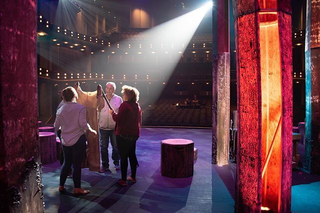 mapamaui's tweet photo. The Director at work - David Johnston working with the team during tech week at @mauiartsculture. We open Friday! #intothewoodsmaui #mapamaui https://t.co/6ZUL4J8Ubt