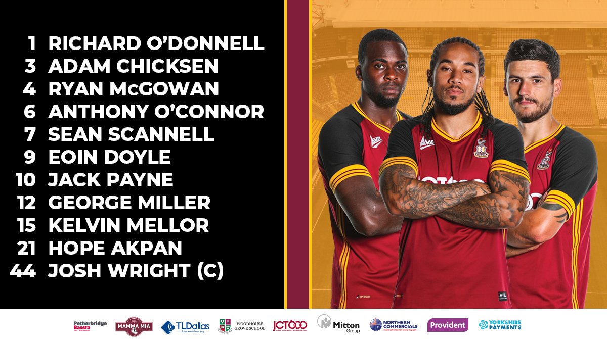 officialbantams's tweet image. TEAM NEWS 📋 | Here's how Michael Collins' men will line up this evening... #BCAFC

SUBSTITUTES 🔄 | Ben Wilson (GK), Joe Riley, Kai Bruenker, Nathaniel Knight-Percival, Ellis Hudson, Jordan Gibson, Luca Colville. #BCAFC