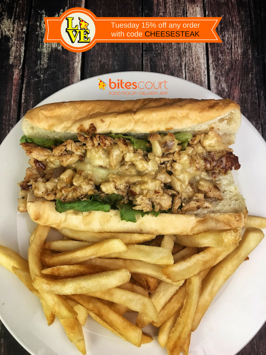 bitescourt's tweet photo. Tuesday 15% off any order with code CHEESESTEAK
Bitescourt the app that pays you to eat! https://t.co/5SCQdKERA9
