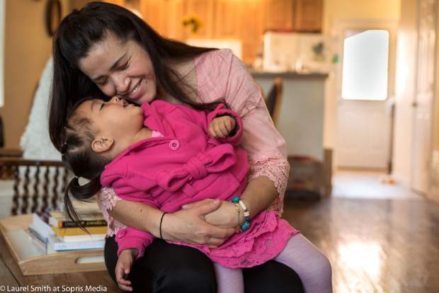 Sandra Lopez and child