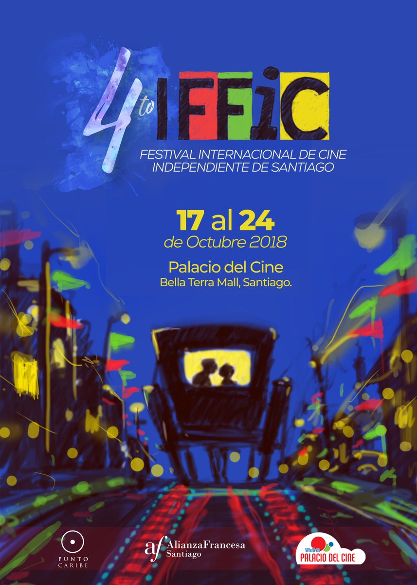 ifficsantiago's tweet photo. Vuelve la fiesta del cine independiente a Santiago. ¡Vuelve el IFFiC! Acompáñanos en esta 4ta edición desde el 17 hasta el 24 de octubre. 📅📽️ #IFFiC #IFFiCSantiago #IFFiC2018 https://t.co/Jerw7w70gW