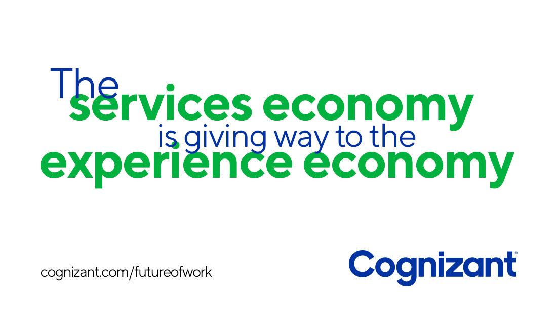 We're helping our clients move from the services economy to the experience economy. #FutureOfWork #digitaleconomy cogniz.at/2Pt6nuI