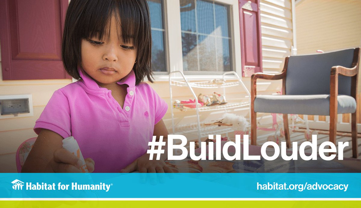 HabitatVoices's tweet photo. #DearCongress, everyone deserves a roof over their heads. Support federal programs like HOME, SHOP and #CDBG in the FY19 Federal Budget. #AffordableHousing #BuildLouder https://t.co/flUzEx3AqR