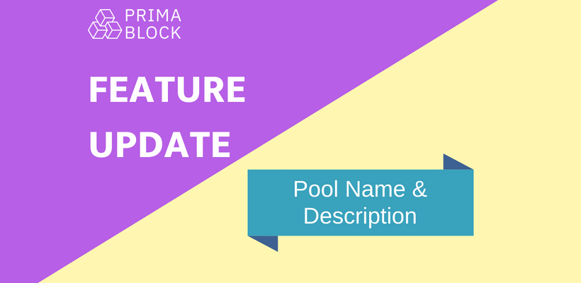 primablock's tweet photo. New feature update: the creator of an #ICOpool now can name his Pool and add a Pool description 
👉https://t.co/7EZFrEDicU
#crypto https://t.co/4DeGCPnQJx