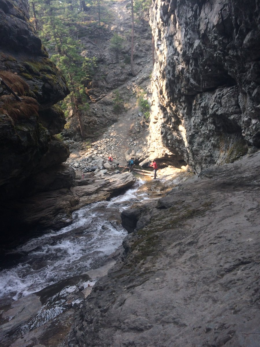 Sojourner4T's tweet photo. #Fun yesterday #exploring a canyon that ended at a #waterfall as part of our vacation close 2 home. Enjoying be away from most of the regular #distractions of life and #slowing down the #pace! #GetOutThere #SoulTonic #AlbertaWild #QuestForLife #Life2TheFull #HealthyLiving #Alive https://t.co/zRSN4nGE0k