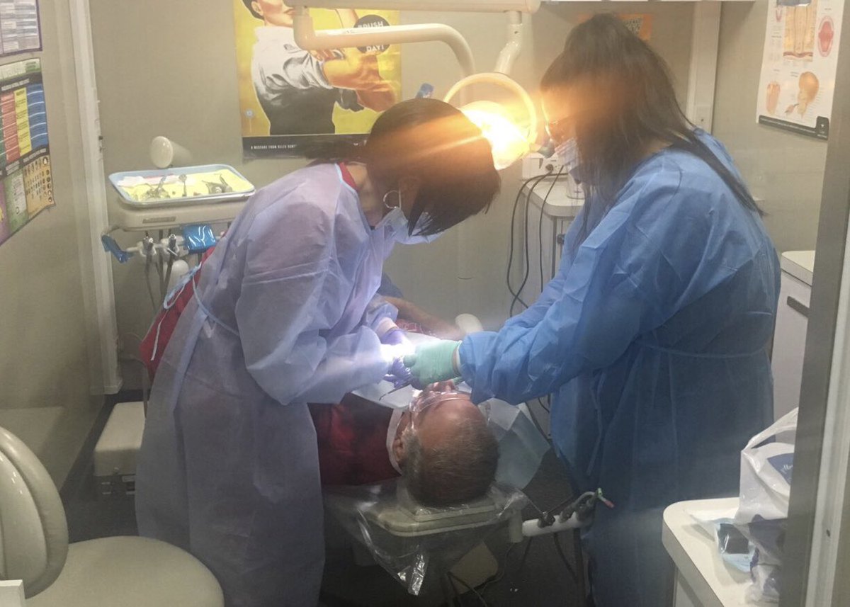 The MobileSmiles team is at Pushmataha County Health Department! Thanks to Dr. Christopher, Jesenia and Connie for a great day!