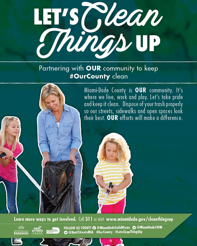 miamidadeswm's tweet photo. Mark your calendars - the Let’s Clean Things Up kickoff event will take place on Saturday, September 8th. More event details coming soon. 

For more information on how you can keep #OurCounty clean, visit https://t.co/tKa6zNYsNg. #LetsCleanThingsUp #MiamiDade @NeatStreetsMiami https://t.co/UL9W6kLEqo