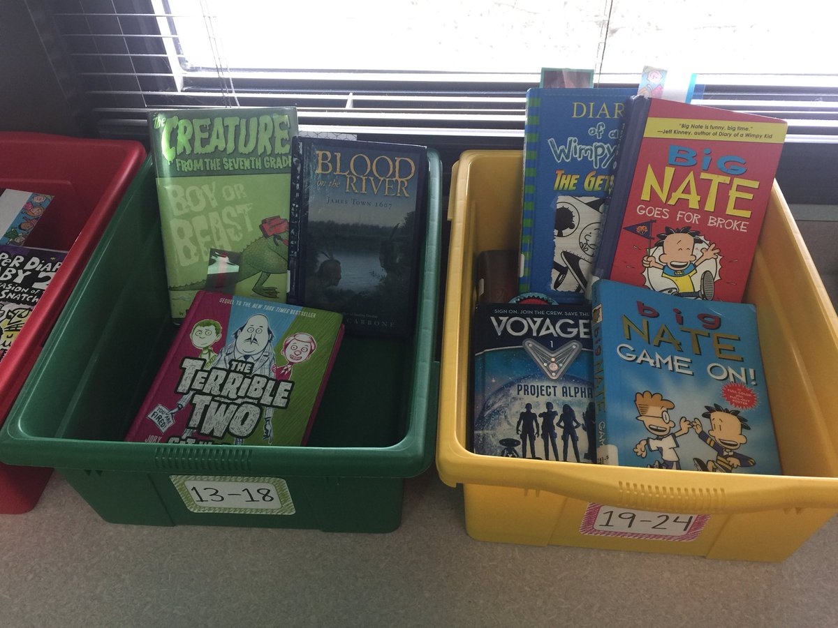 ElizaAliotta's tweet image. I love the way @ilonasolymossy has students store independent reading books. What a great way to be in the know of what your classmates are reading. #RoseRocks220 #flexiblelearningenvironments