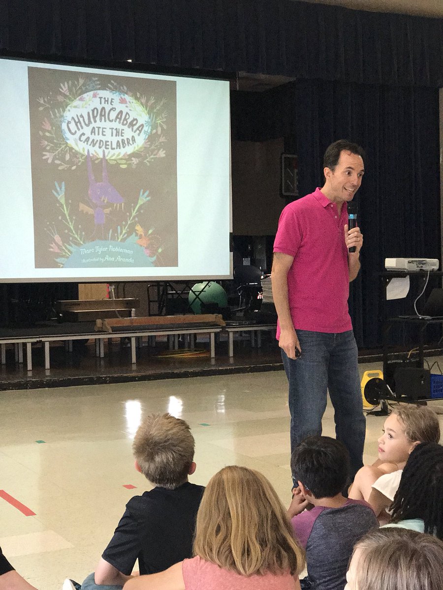 loriclarkteach's tweet photo. Author, Marc Tyler Nobleman is sharing with us that, “Good writers surprise their readers.” #writerslife #teachergoals https://t.co/fL9SKFbryw