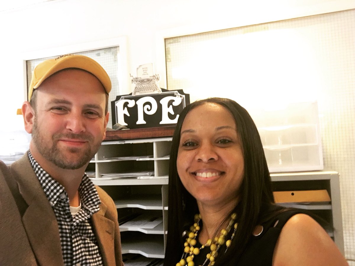 Today #FPE scholars and staff had the pleasure of meeting <a href="/democracyprep/">DEMOCRACY PREP</a> founder <a href="/SethAndrew/">Good Egg</a>... Pictured with our principal, Ms. Pearson (@principalp_fpe on IG)