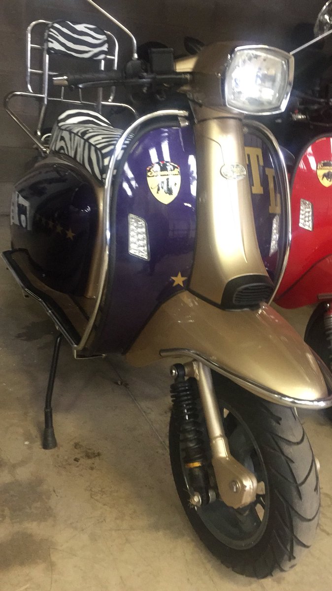 Mod-afied Scomadi 172cc 2 stroke that blings! See it flying round the Isle of Wight