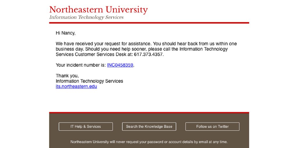 Northeastern Its On Twitter Be On The Lookout For Our New Emails