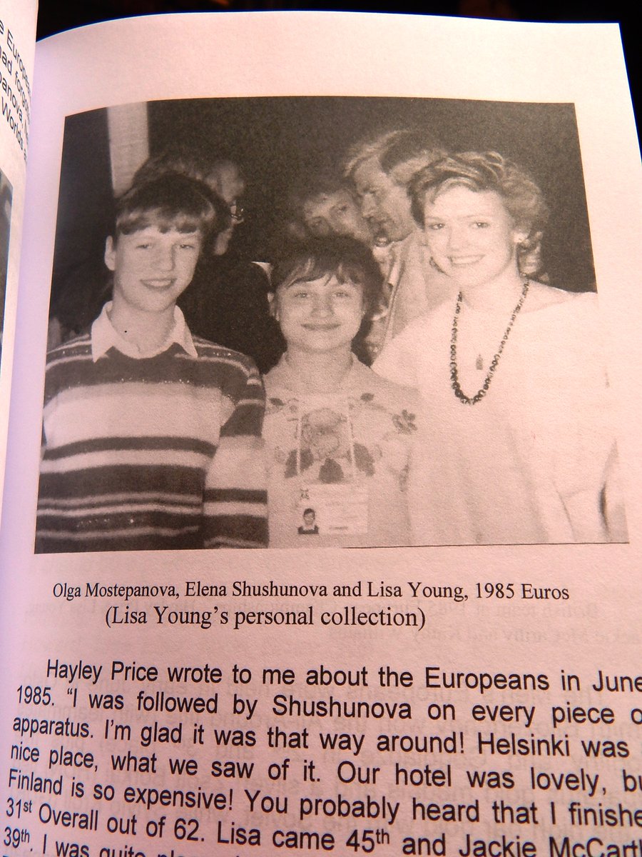 In my book A Golden Era of #gymnastics 1985-89, British gymnasts Lisa Young, Hayley Price &amp; Rachel Poulton all shared photos of themselves with Elena Shushunova, which are included in the book. None of us would ever expect that now Elena would no longer be with us :-(
