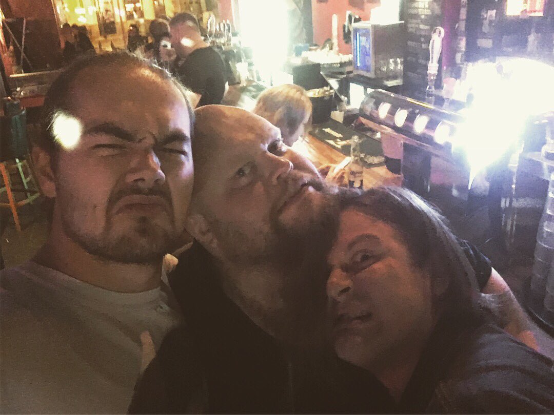 SaloMikael's tweet photo. Some epic people came to our first show! Love you all 🖤 #Oceanhoarse #Wintersun #Kiuas #DeadShapeFigure #DamnationPlan #IljaJalkanen #ThyRow https://t.co/Emx9UoK19M