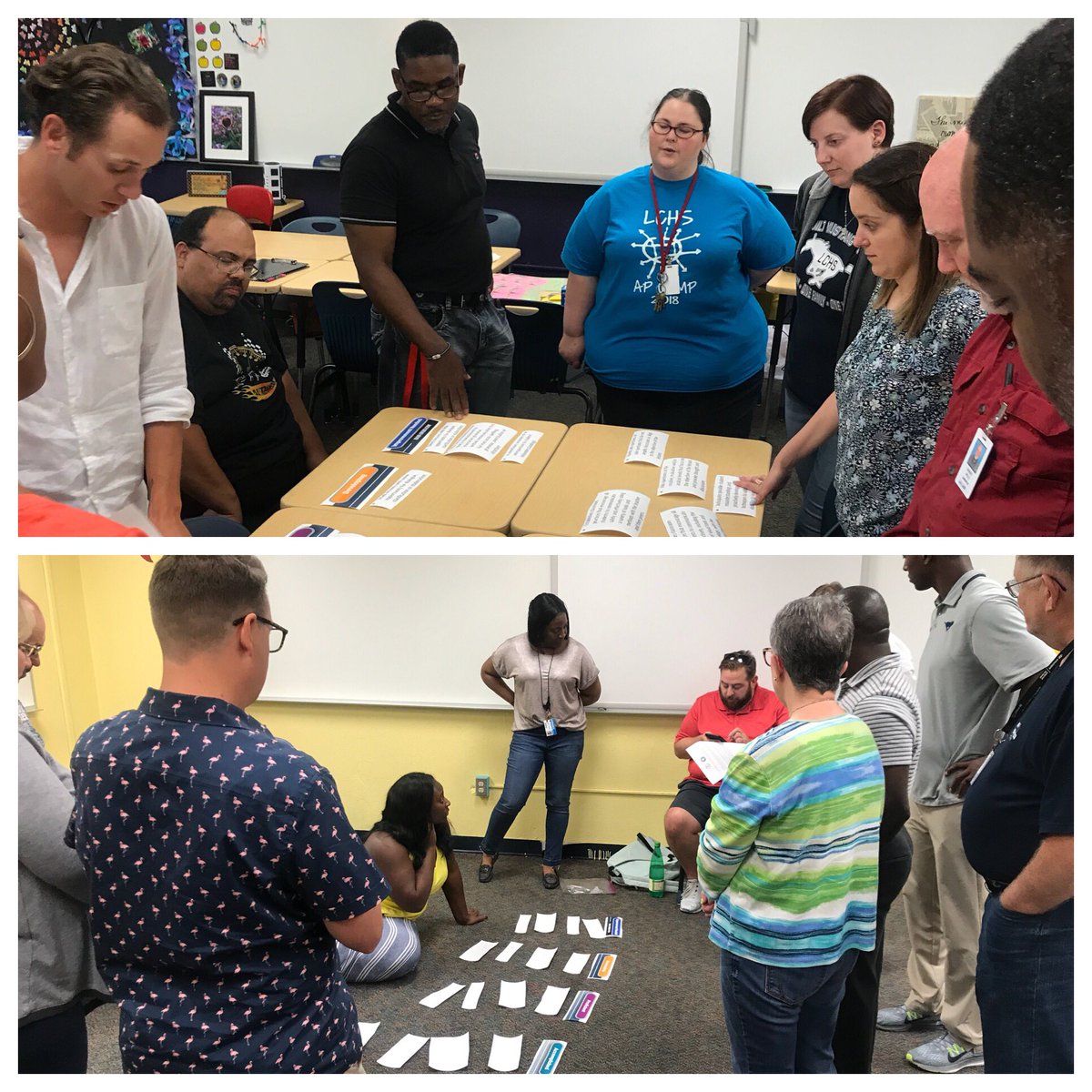 kaye1332's tweet photo. Not just their average TTESS training! #growthmindset #collaboration #lockboxchallenge @LamarCISD @LCHSMustangs #bluestampede https://t.co/T6EeHxHi24