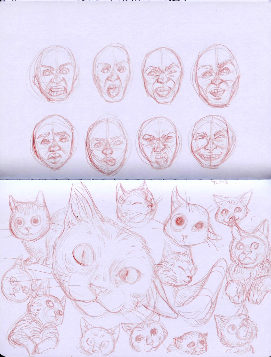 expressions, last page inspired by @herakushi 's daily drawings ? (3/3) #finalfantasy 