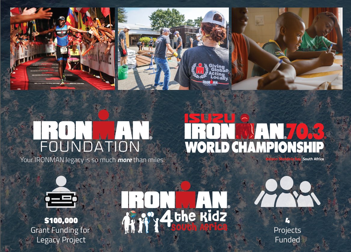 IMF_Foundation's tweet photo. In just a few days, our team will be making its way to Nelson Mandela Bay for the #IM703WC!

We're teaming up with @IRONMAN4theKidz for two service projects! Follow along as we celebrate this historic event and leave a lasting impact in this race community long after race day! https://t.co/jQ3TPepWo2