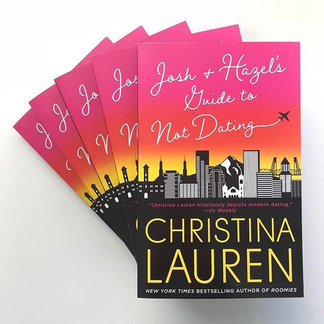 RootLiterary's tweet photo. Those colors! 😍 Finished copies of JOSH AND HAZEL’S GUIDE TO NOT DATING (cause they are definitely NOT dating) have arrived. We can’t wait for you to get your hands on @christinalauren's latest swoonworthy book!⁣
⁣
Here’s the synopsis: Hazel Camille … https://t.co/WQ8i2RWmPs https://t.co/v3dFtoC4Wk