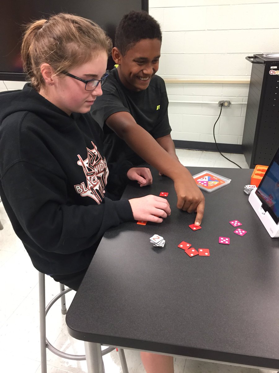 CaraRegier's tweet photo. Number sense with Osmos! Breaking in the #makerspace @CordellSchools @MrsMRussell https://t.co/Lia6nbiSk1