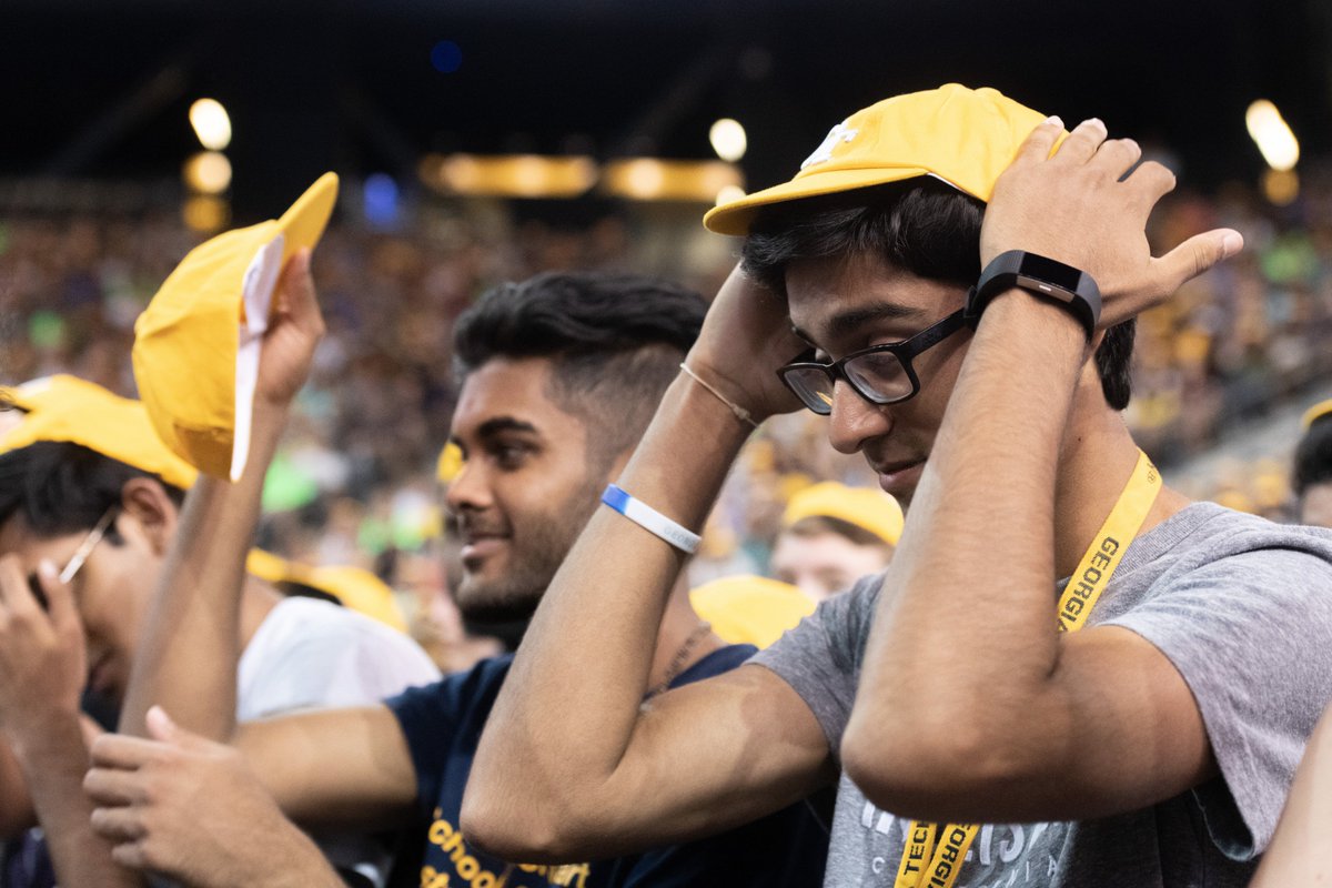 GeorgiaTech's tweet photo. This year marks the 103rd new class of Georgia Tech students to receive RAT caps to chronicle their journey at Georgia Tech. | https://t.co/d8tnRjnema https://t.co/7zLbJwVhPn