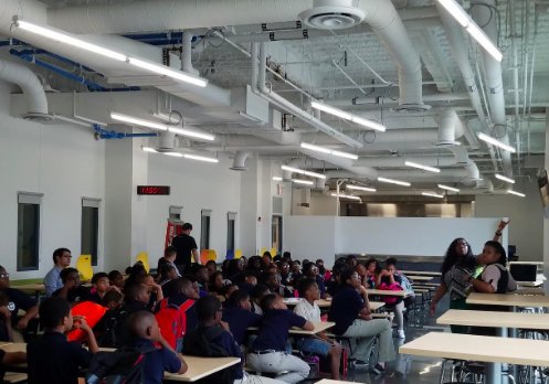 UCCharterSchool's tweet photo. Our Woodlawn Campus high school Class of 2025 came to school last week for Day 0 orientation! 85% of our 6th grade students gathered to learn about how to make #strongchoices in order to make #strongmoves. https://t.co/7zHdo0Xtkm