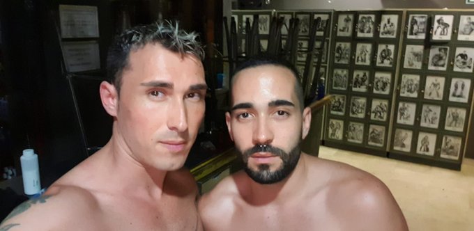 Rodaje para @ButchDixon con @YagoSinnerXXX en @Querelltorremol ???????? https://t.co/WkaD6tIVNT